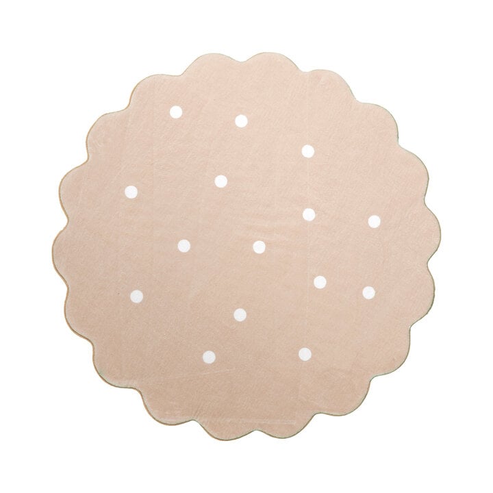 Teppich Kinderzimmer Rund - Cloudy Dots Beige - 1