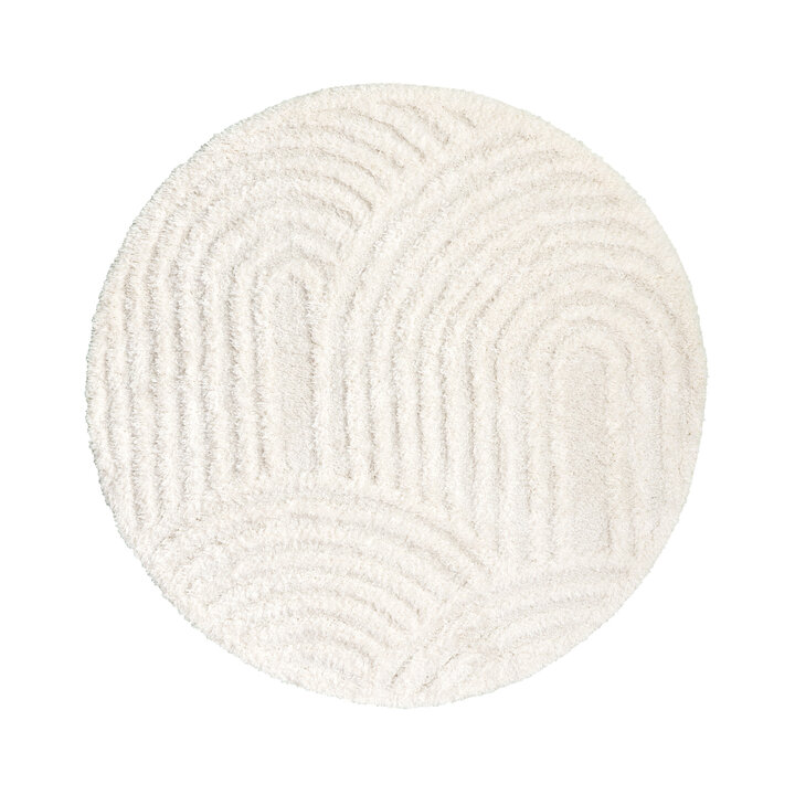 Teppich Skandinavisch Rund - Lova Arches Creme - 1