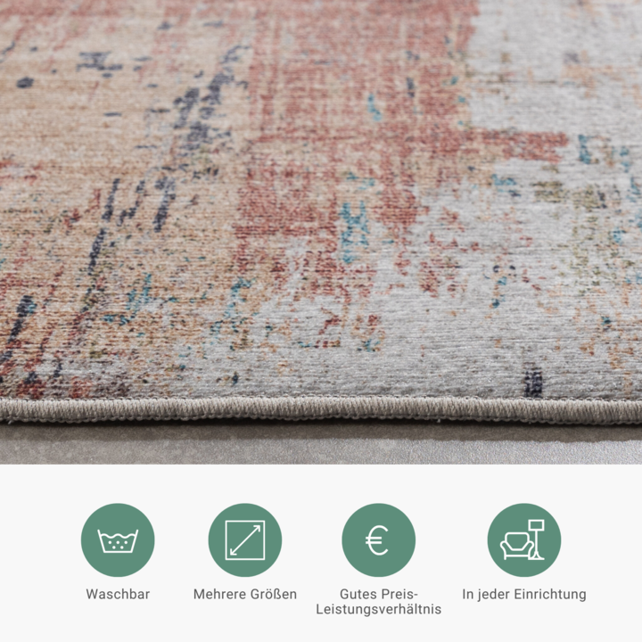 Waschbarer Läufer - Domingo Grunge Terra Creme - 5