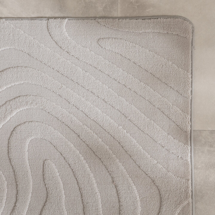 Badteppich - Cassie Shapes Taupe - 5