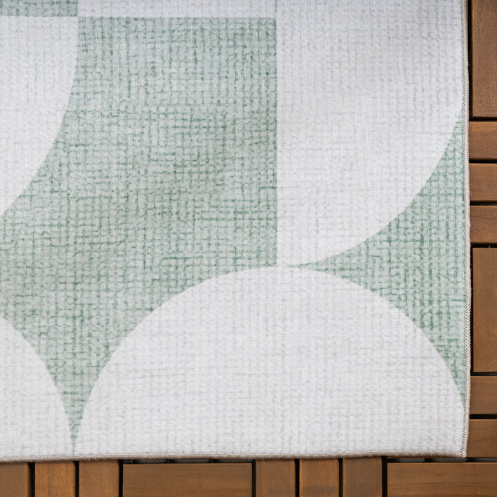 Gartenteppich Abstrakt - Groovy Tiles Grün - 4