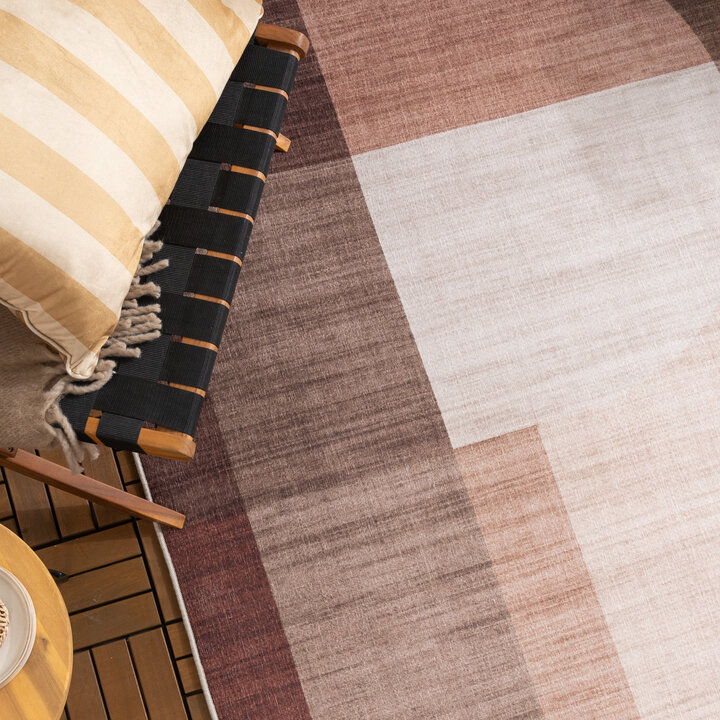 Gartenteppich Abstrakt - Groovy Shapes Creme Terra - 2