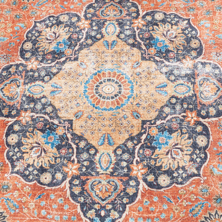 In- & Outdoor Teppich Vintage - Kairo Medaillon Terra Dunkelblau - 3