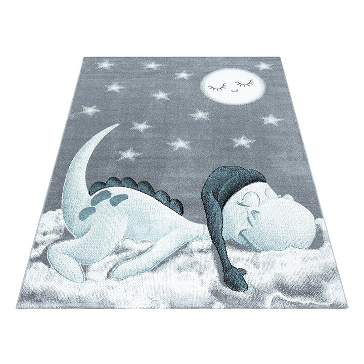 Kinderteppich Dino - Bambi Blau - 1