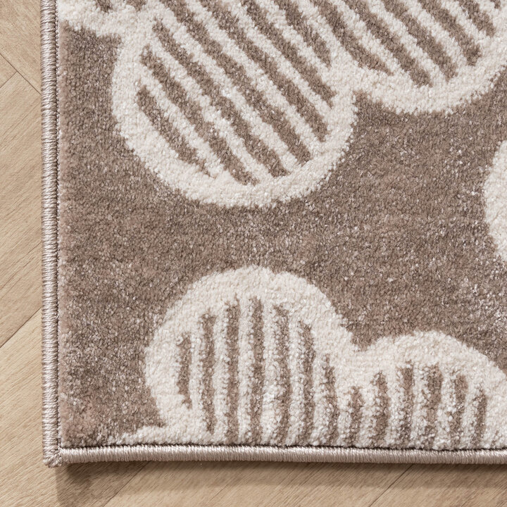 Teppich Kinderzimmer - Bowie Blume Taupe - 4