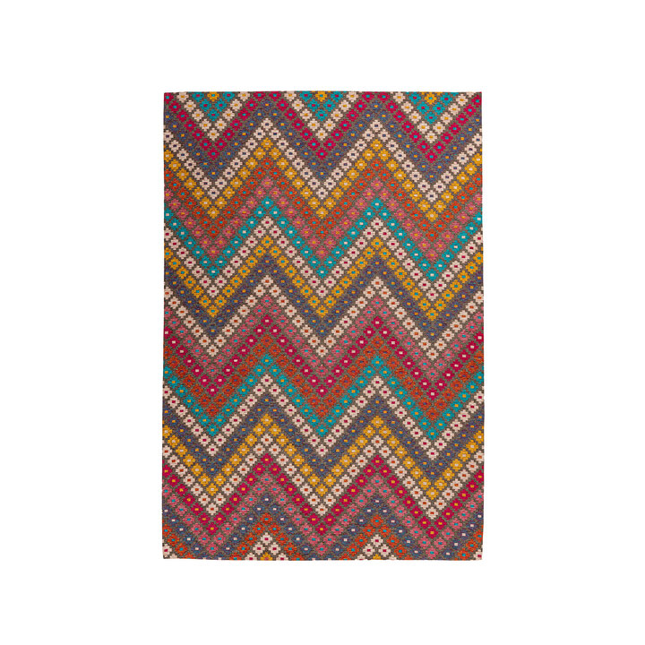 Teppich Wohnzimmer - Patty ZigZag 225 Bunt - 1