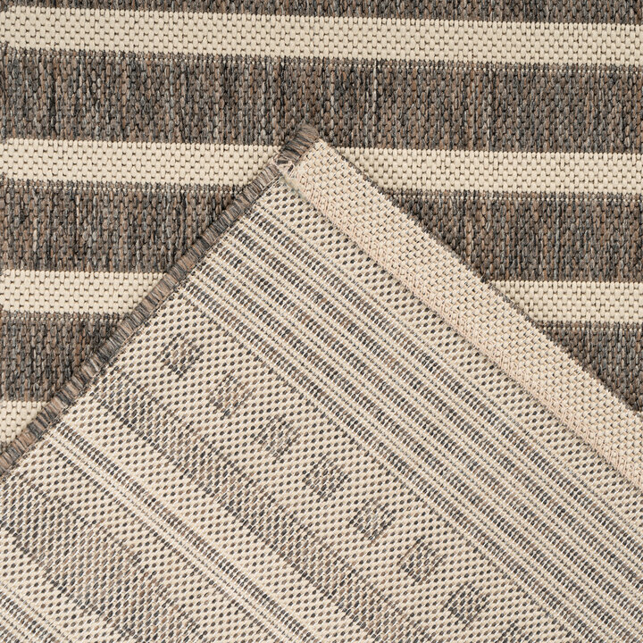 In- & Outdoor Teppich - Swash Lines 200 Braun Creme - 3