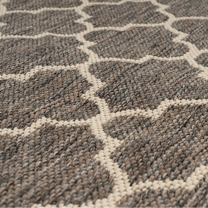 In- & Outdoor Teppich - Swash Diamonds 300 Braun Creme - 2