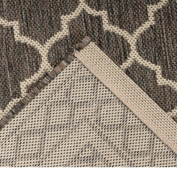 In- & Outdoor Teppich - Swash Diamonds 300 Braun Creme - 3