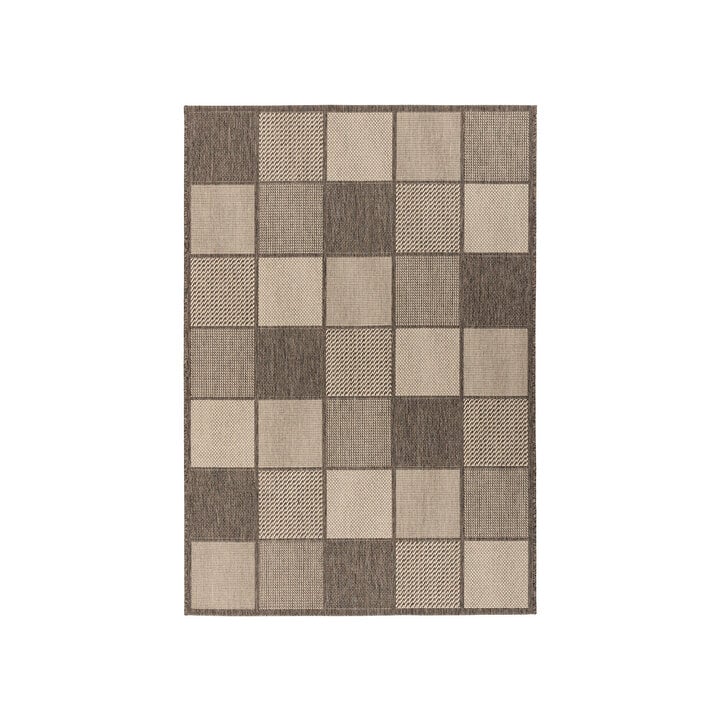 In- & Outdoor Teppich - Swash Tiles 400 Braun Creme - 1