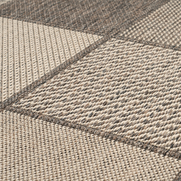 In- & Outdoor Teppich - Swash Tiles 400 Braun Creme - 2