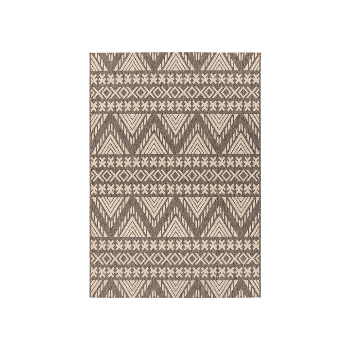 In- & Outdoor Teppich - Swash Geo 500 Braun Creme - 1