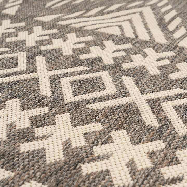 In- & Outdoor Teppich - Swash Geo 500 Braun Creme - 2