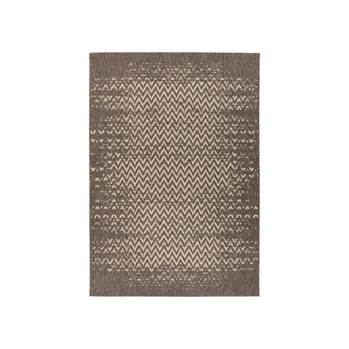 In- & Outdoor Teppich - Swash ZigZag 600 Braun Creme - 1