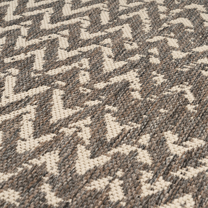 In- & Outdoor Teppich - Swash ZigZag 600 Braun Creme - 2