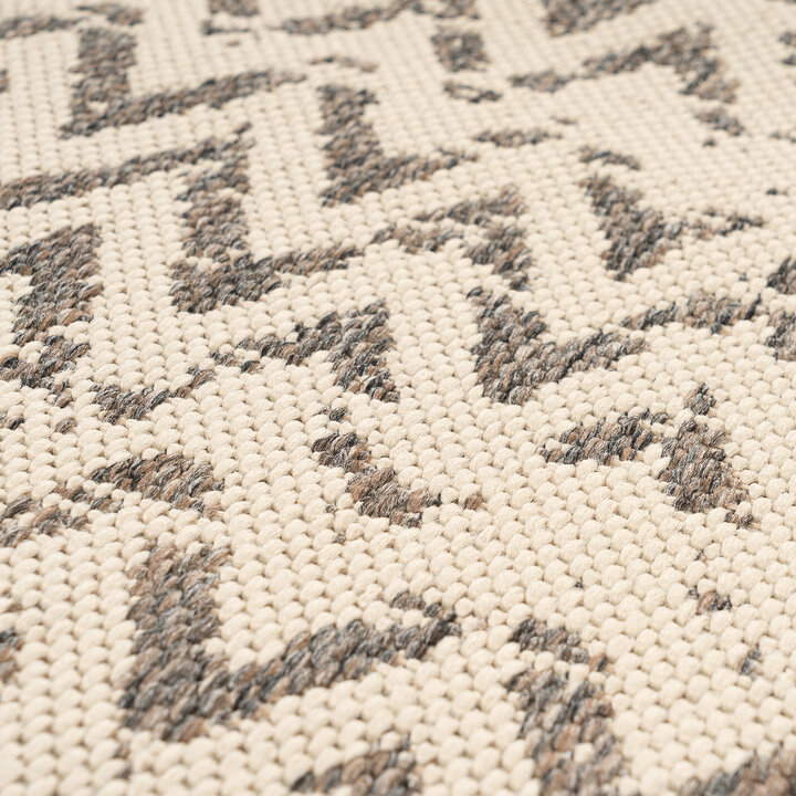 In- & Outdoor Teppich - Swash ZigZag 600 Creme Braun - 2