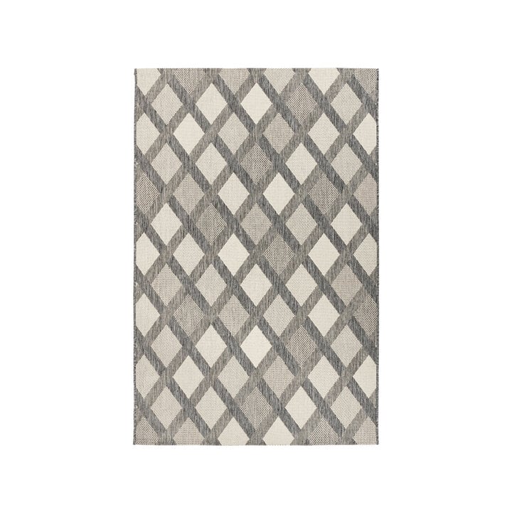 In- & Outdoor Teppich - Swash Diamonds 800 Creme Grau  - 1