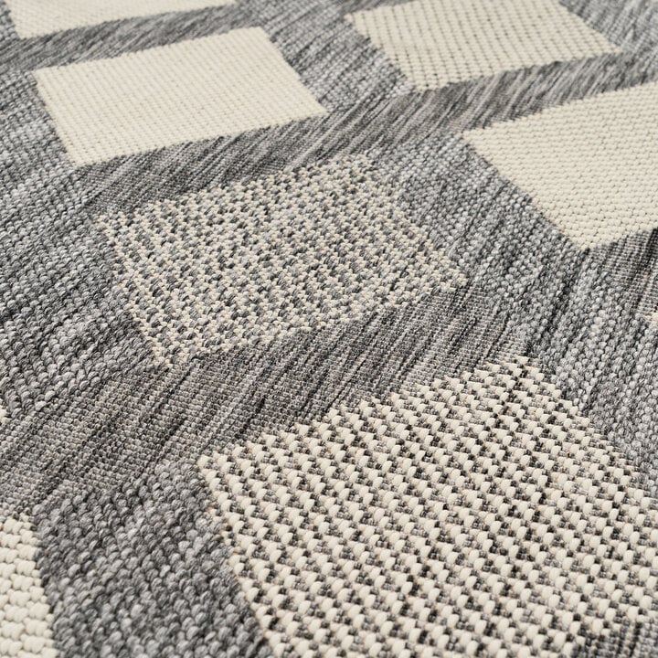 In- & Outdoor Teppich - Swash Diamonds 800 Creme Grau  - 2