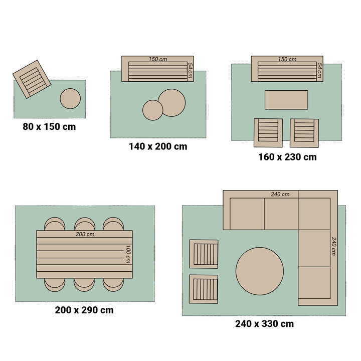 In- & Outdoor Teppich - Swash Diamonds 800 Creme Grau  - 4