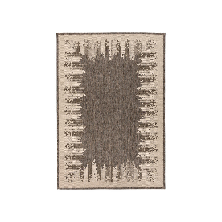 In- & Outdoor Teppich - Swash Border 900 Braun Creme  - 1