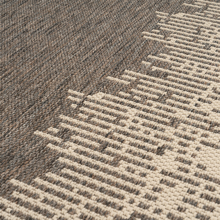 In- & Outdoor Teppich - Swash Border 900 Braun Creme  - 2