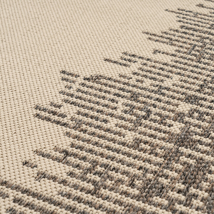 In- & Outdoor Teppich - Swash Border 900 Creme Braun  - 2