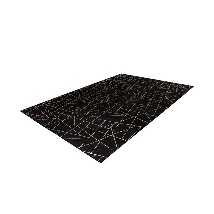 Geometrischer Teppich - Botticino 125 Schwarz Gold - 2