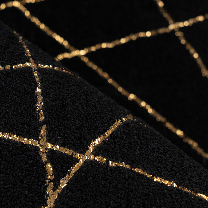 Geometrischer Teppich - Botticino 125 Schwarz Gold - 3
