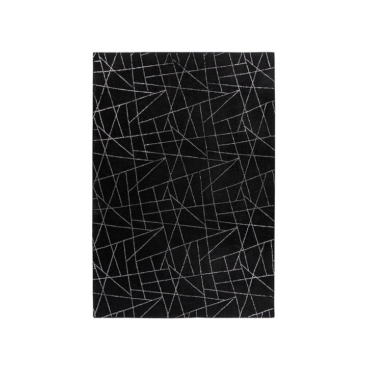 Geometrischer Teppich - Botticino 125 Schwarz Silber - 1