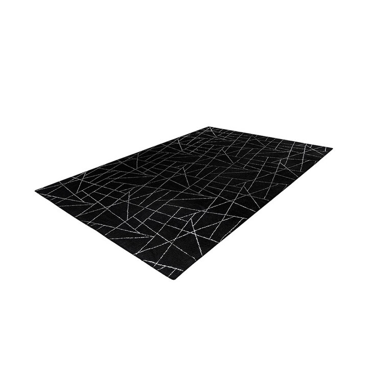 Geometrischer Teppich - Botticino 125 Schwarz Silber - 2