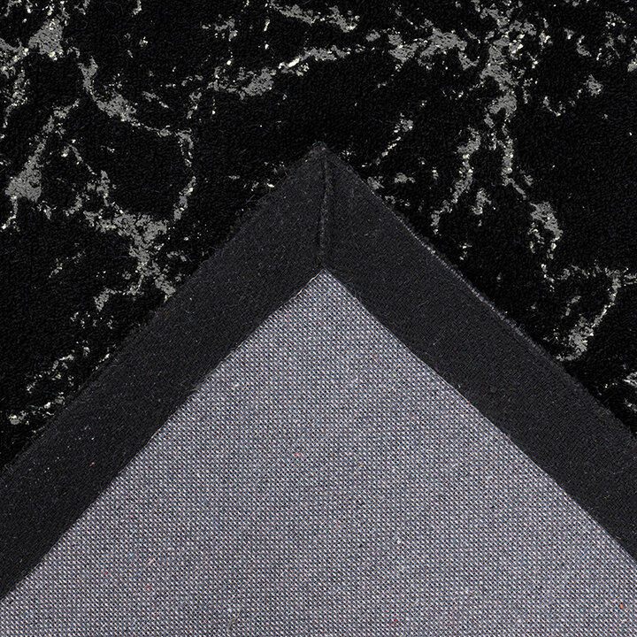 Marmor Teppich - Botticino 225 Schwarz Silber - 4