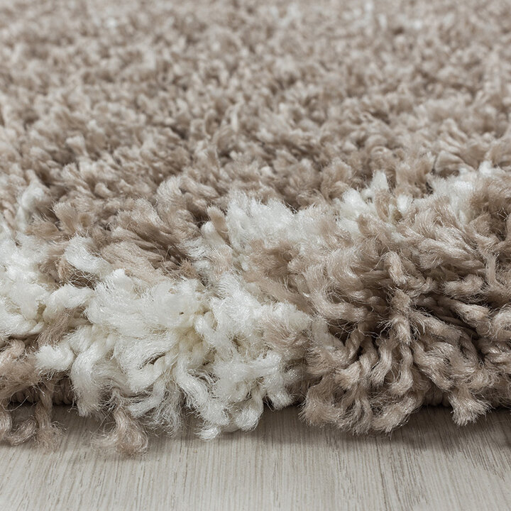 Berberteppich Rund - Agadir Lines Beige Creme  - 2