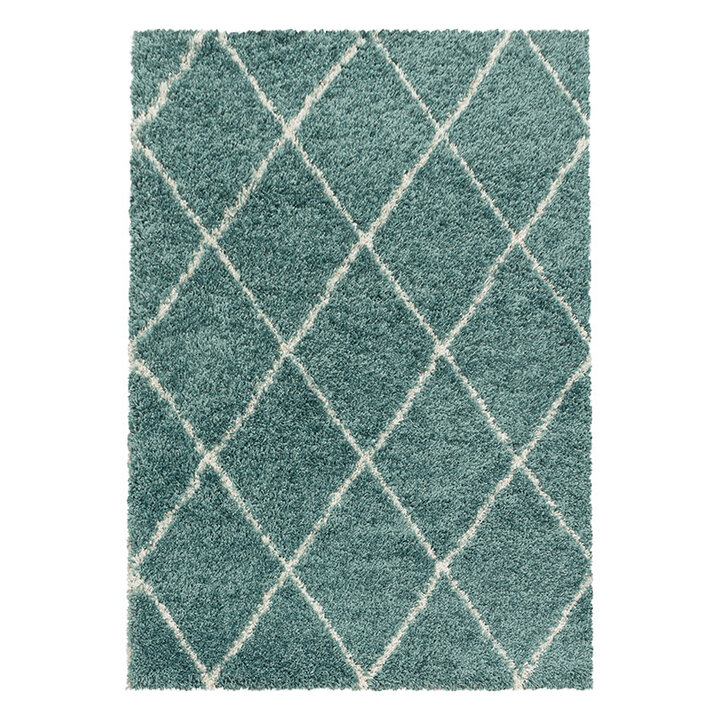 Berberteppich - Agadir Lines Blau Creme  - 1