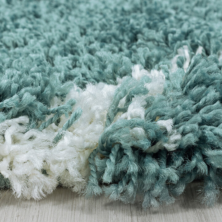 Berberteppich - Agadir Lines Blau Creme  - 3