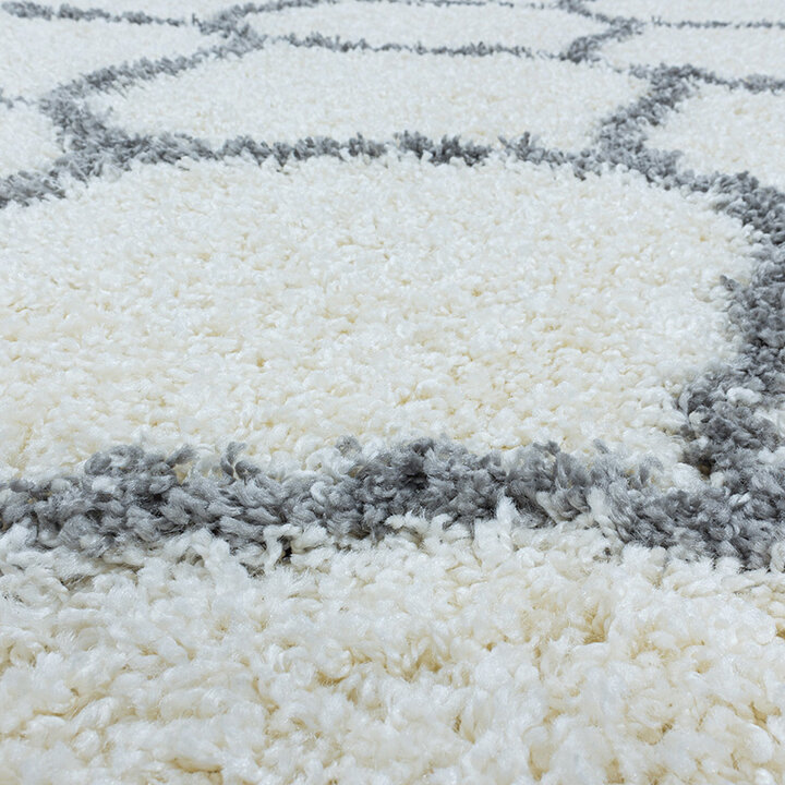 Berberteppich - Agadir Circle Creme Grau - 4