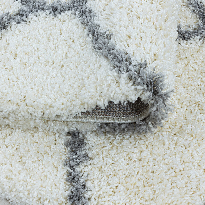 Berberteppich - Agadir Circle Creme Grau - 5