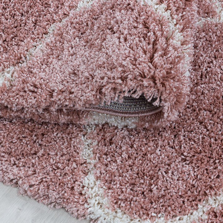 Berberteppich Rund - Agadir Circle Rosa Creme - 3