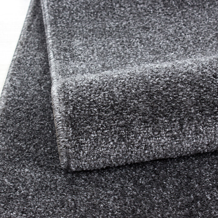 Kurzflor Teppich Rund - Asa Grau  - 2