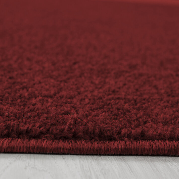 Kurzflor Teppich - Asa Rot  - 2