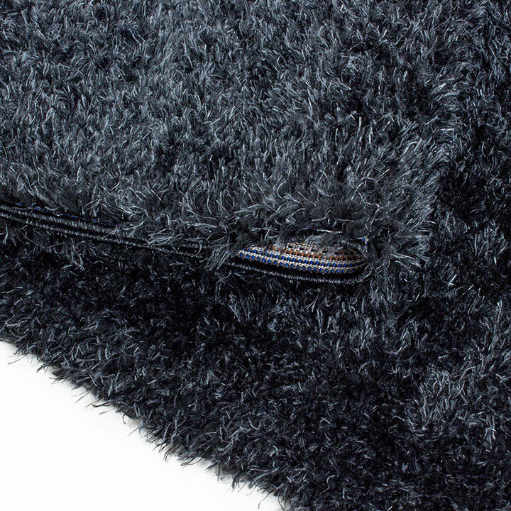 Hochflor Teppich Rund - Blushy Schwarz Meliert - 2