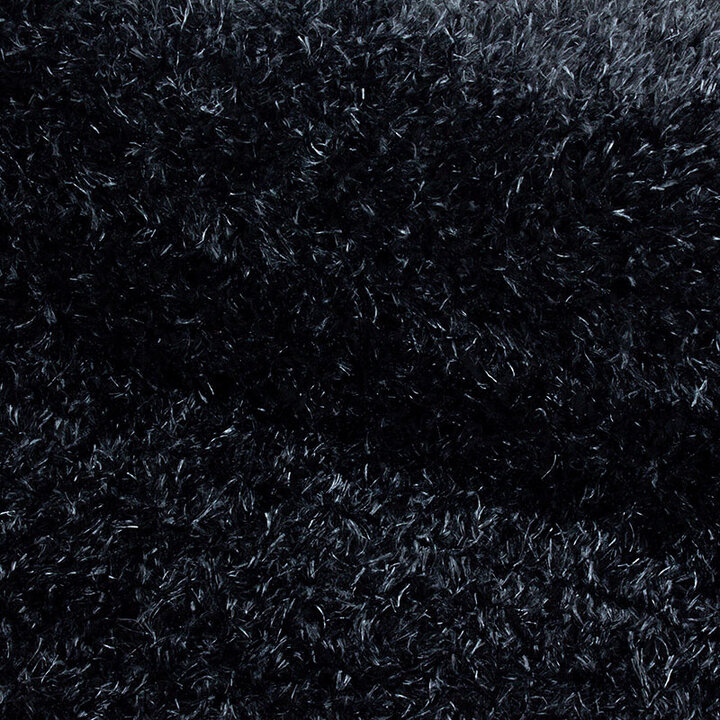 Hochflor Teppich Rund - Blushy Schwarz Meliert - 3