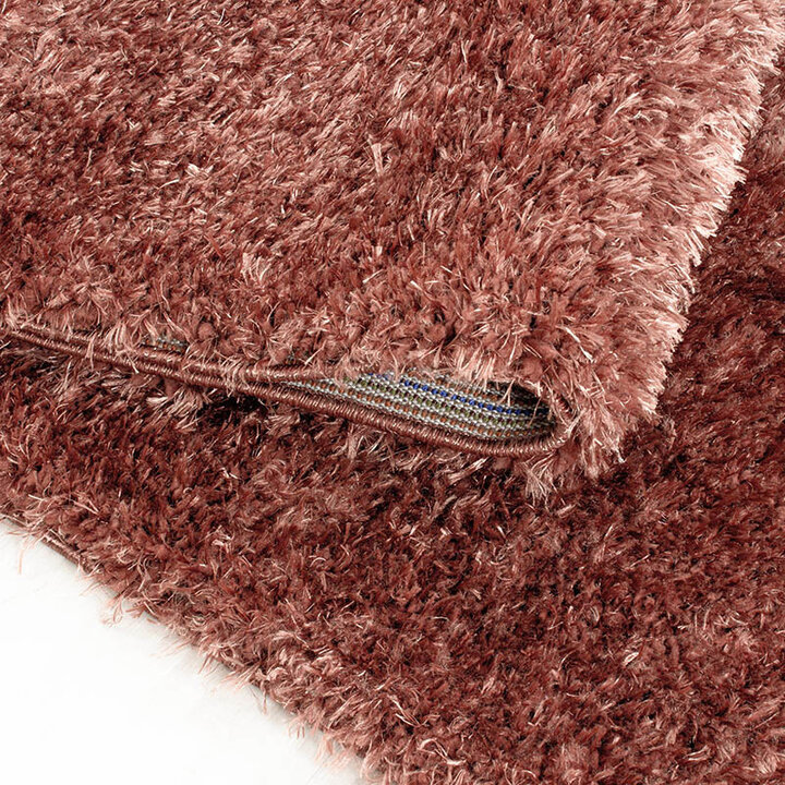 Hochflor Teppich Rund - Blushy Terracotta Braun - 2