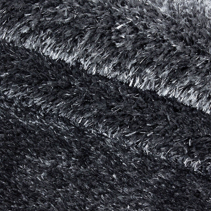 Hochflor Teppich Rund - Blushy Dunkelgrau - 3