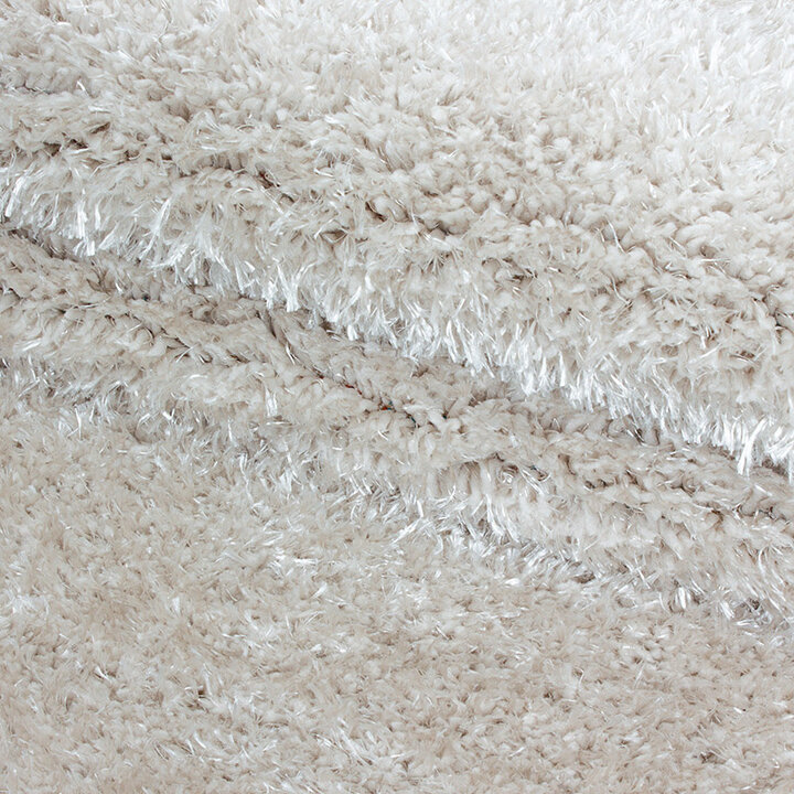 Hochflor Teppich - Blushy Creme Weiß - 5