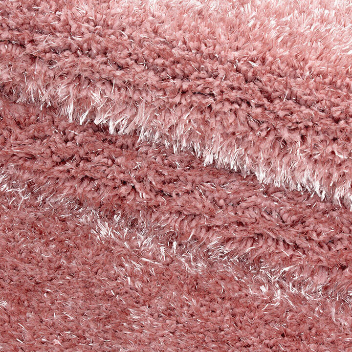 Hochflor Teppich - Blushy Rosa - 5
