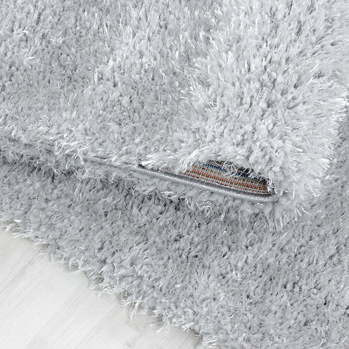 Hochflor Teppich Rund - Blushy Hellgrau - 2
