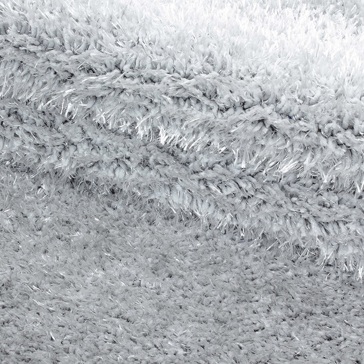 Hochflor Teppich Rund - Blushy Hellgrau - 3