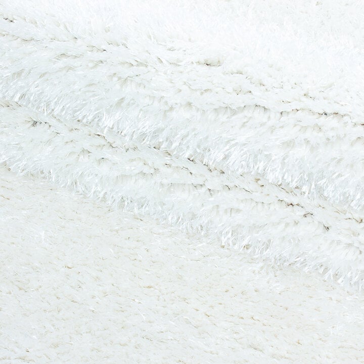 Hochflor Teppich Rund - Blushy Weiß - 3