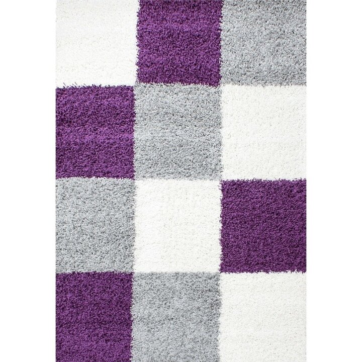 Hochflor Teppich - Cube Lila - 2