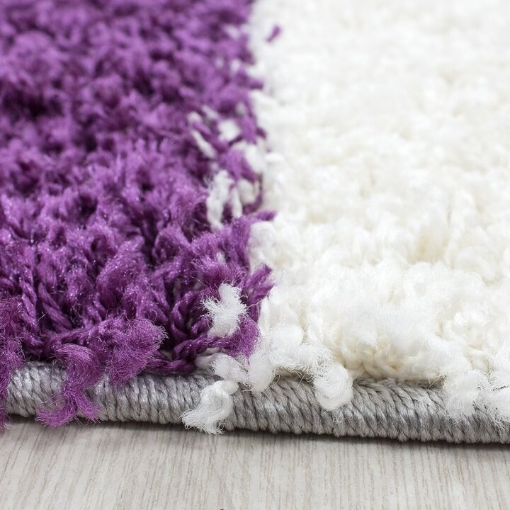 Hochflor Teppich - Cube Lila - 4